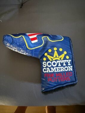 Scotty Cameron Ryder Cup Blue Putter Headcover with Red, White & Yellow Accents